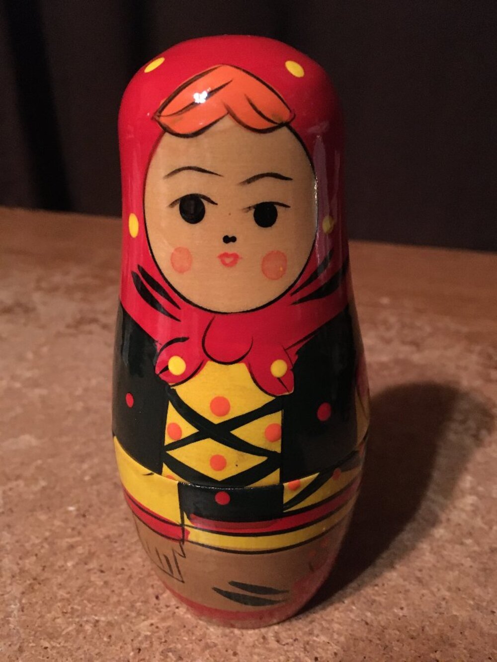 SET OF 5 RUSSIAN NESTING DOLLS HANDPAINTED WOODEN DOLLS